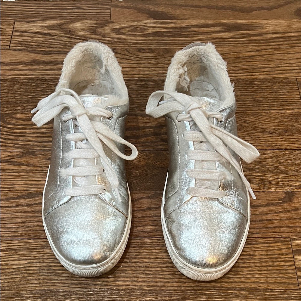 Banana Republic Metallic Silver Women's Sneakers